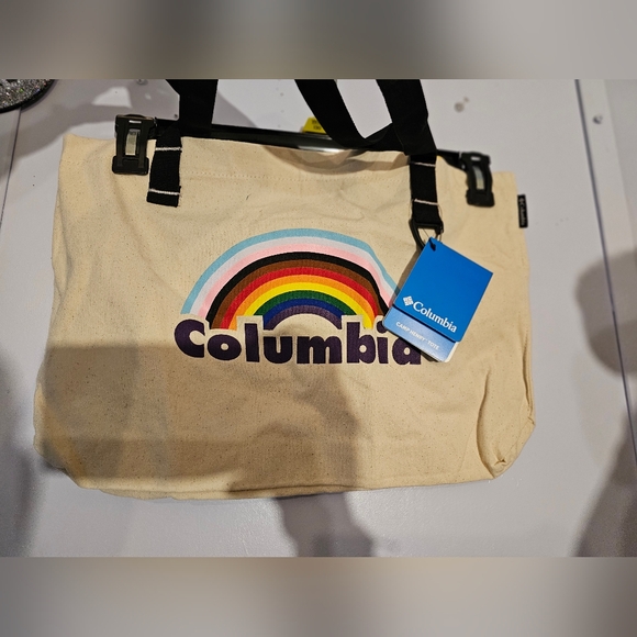 Columbia Canvas Tote Bag Pride Rainbow NWT - Picture 2 of 10